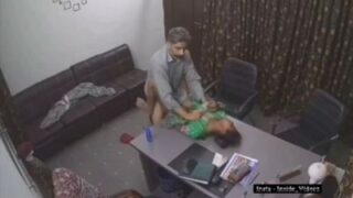 CCTV Records Bosss Indian Office Sex Employee